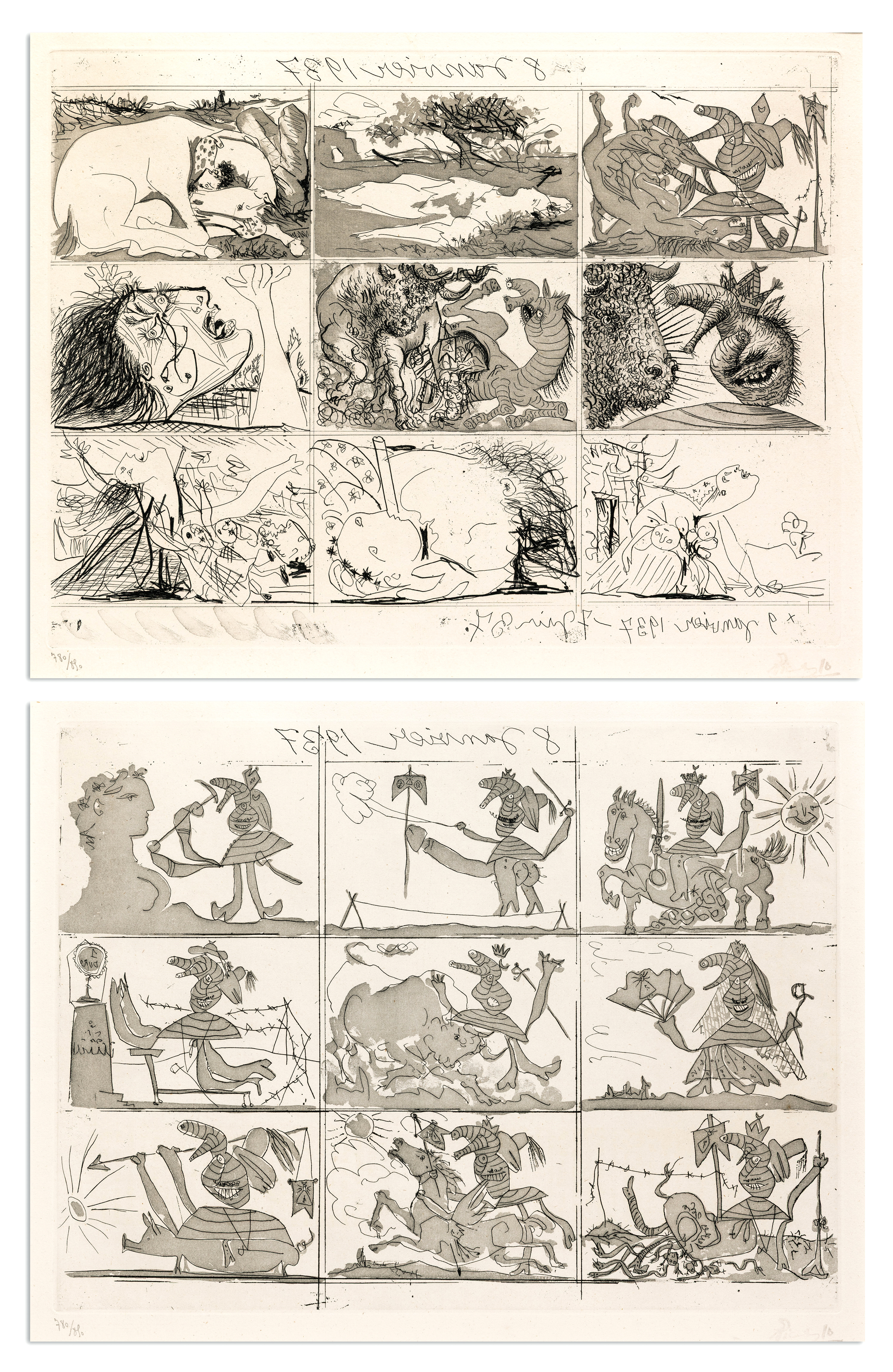 Sueño y mentira de Franco (Plates I & II), 1937